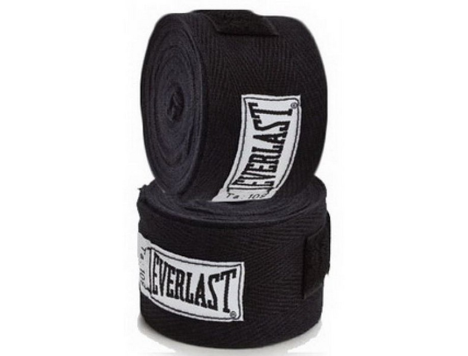 Бинт боксерский Everlast 2,75 м (пара) черный 4455BPU
