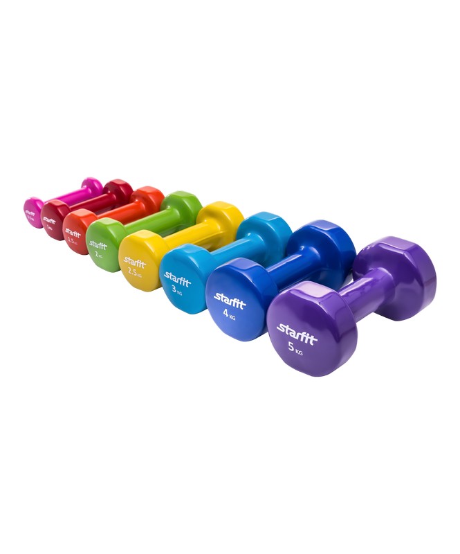 Гантель виниловая 1,5 кг Star Fit DB-101 оранжевый