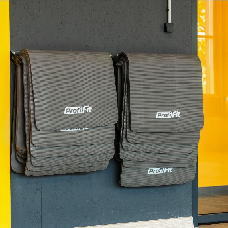 Коврик для фитнеса Profi-Fit Софт лайн (серый) 12 мм