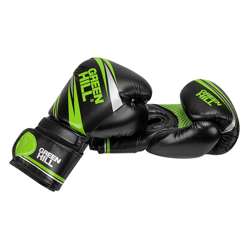 Перчатки боксерские Green Hill TEK7 BGT-2279 черно-зеленый