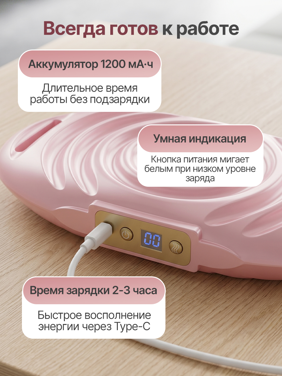 Вибромассажер DFC VM-SQ-D1P, розовый