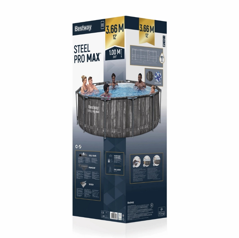Каркасный бассейн, 366х100 см Bestway Steel Pro Max 561QX