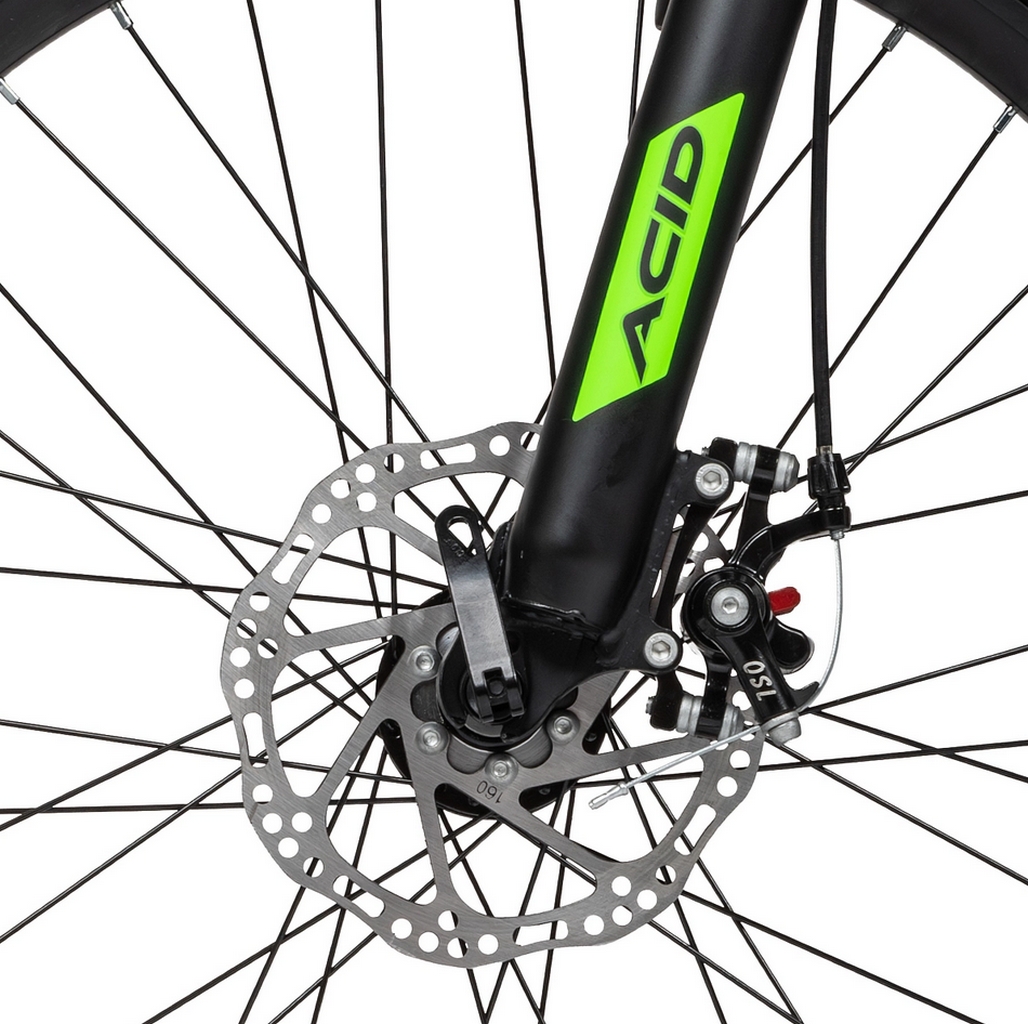 Велосипед 24" Acid F 440 D 2026 056319 Black Flat\Neon Green