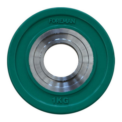 Диск бампированный обрезиненный Foreman D50 мм 1 кг FM\BM-1KG\GN зеленый