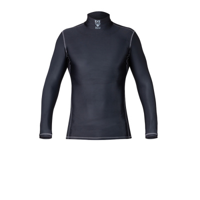 Футболка компрессионная с защитой шеи Mad Guy Kevlar Compression JR черный\черный