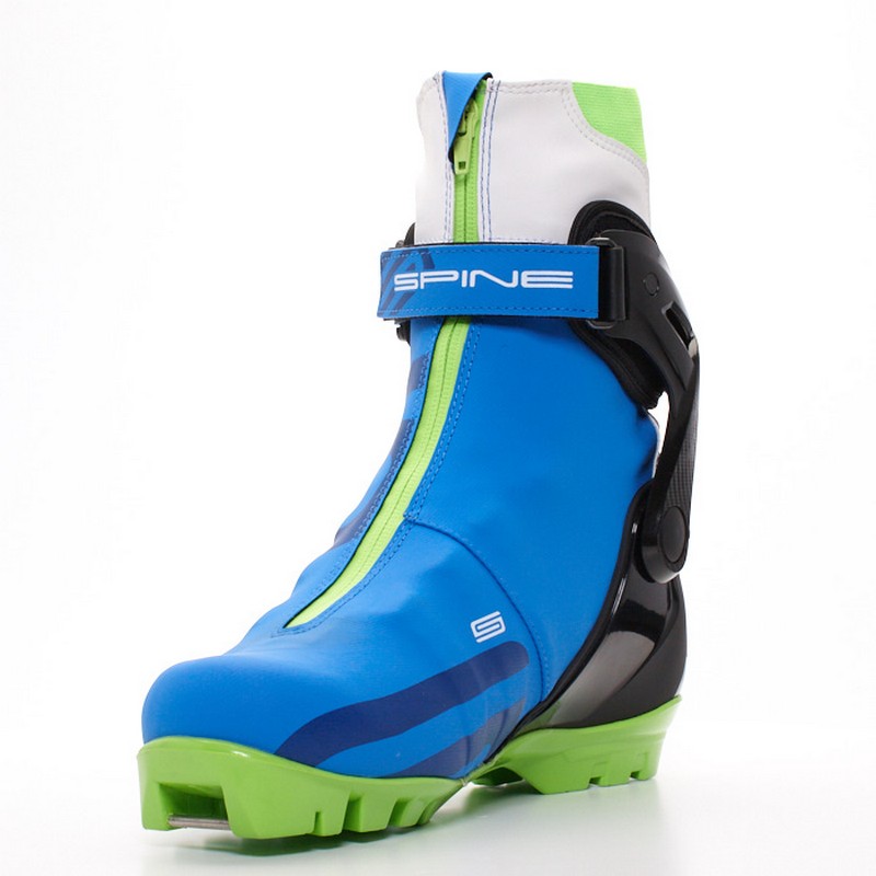 Лыжные ботинки SNS Spine Concept Skate 496 синий/черный/салатовый
