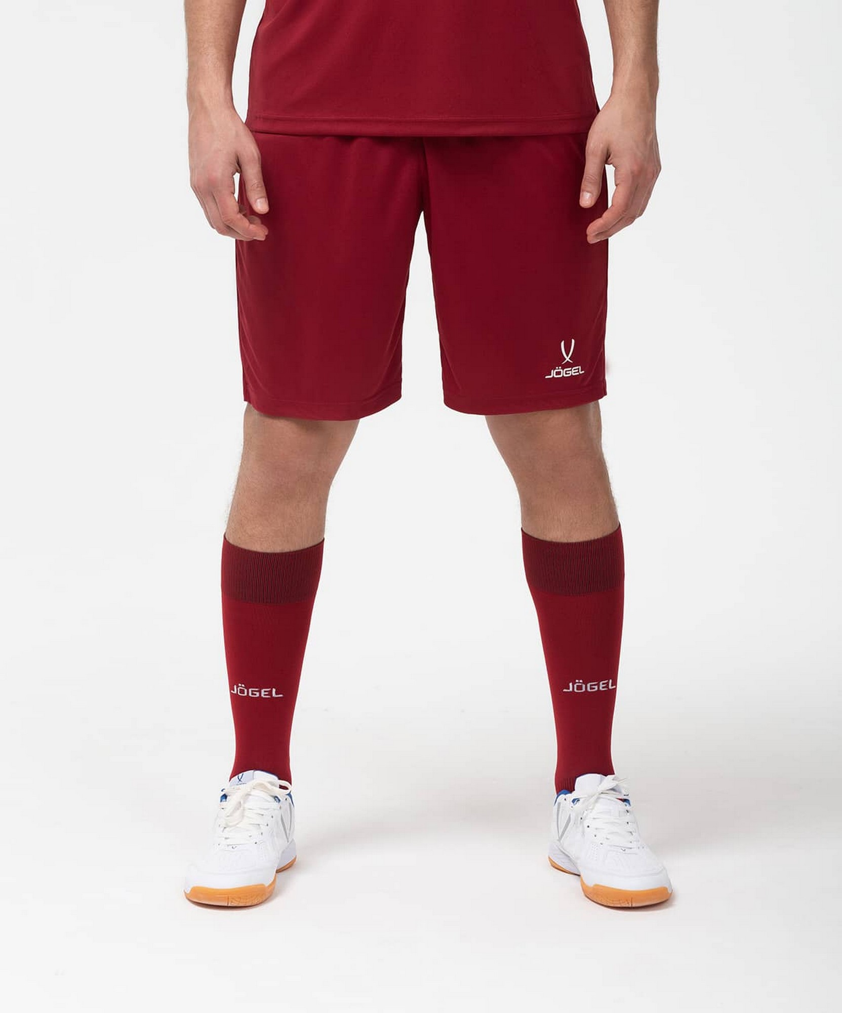 Гетры футбольные Jogel Camp Basic Socks, гранатовый\серый\белый