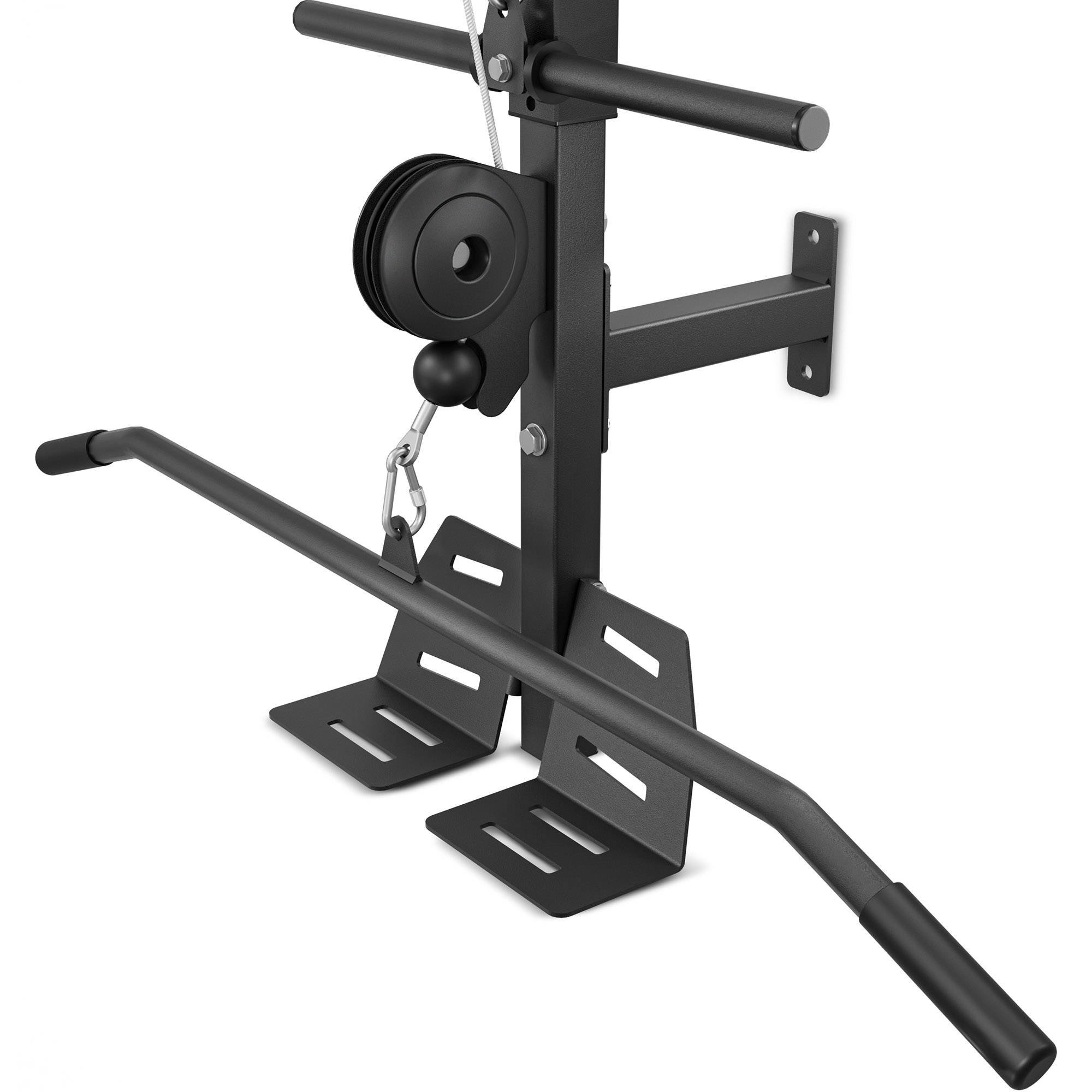Стойка блочная пристенная Marbo MH-W101 2.0 на свободном весе с упором для ног | Premium Fitness
