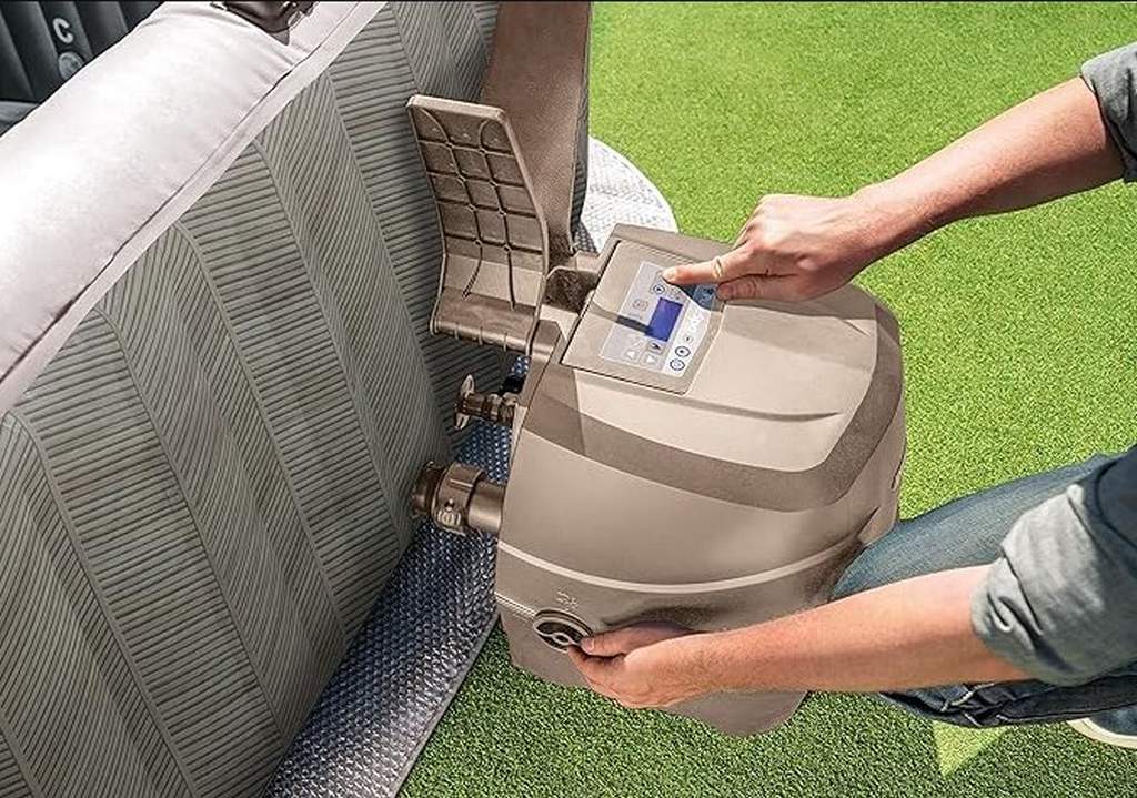 СПА-бассейн 196х71см, 1098л, квадратный, аэромассаж Intex Chevron Deluxe 28472