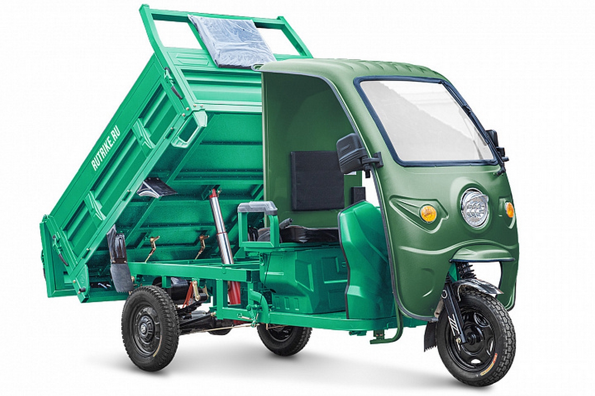 Грузовой электрический трицикл Rutrike D5 КАБИНА гидравлика 1700 60V1200W 025198