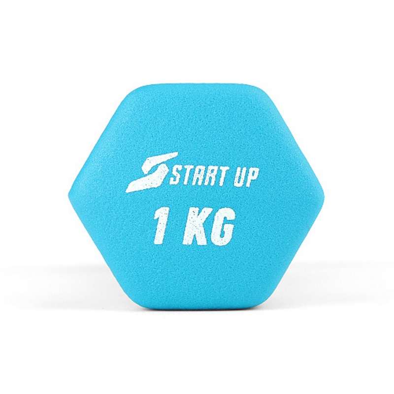 Гантель неопреновая 1кг Start Up HD1201 голубой