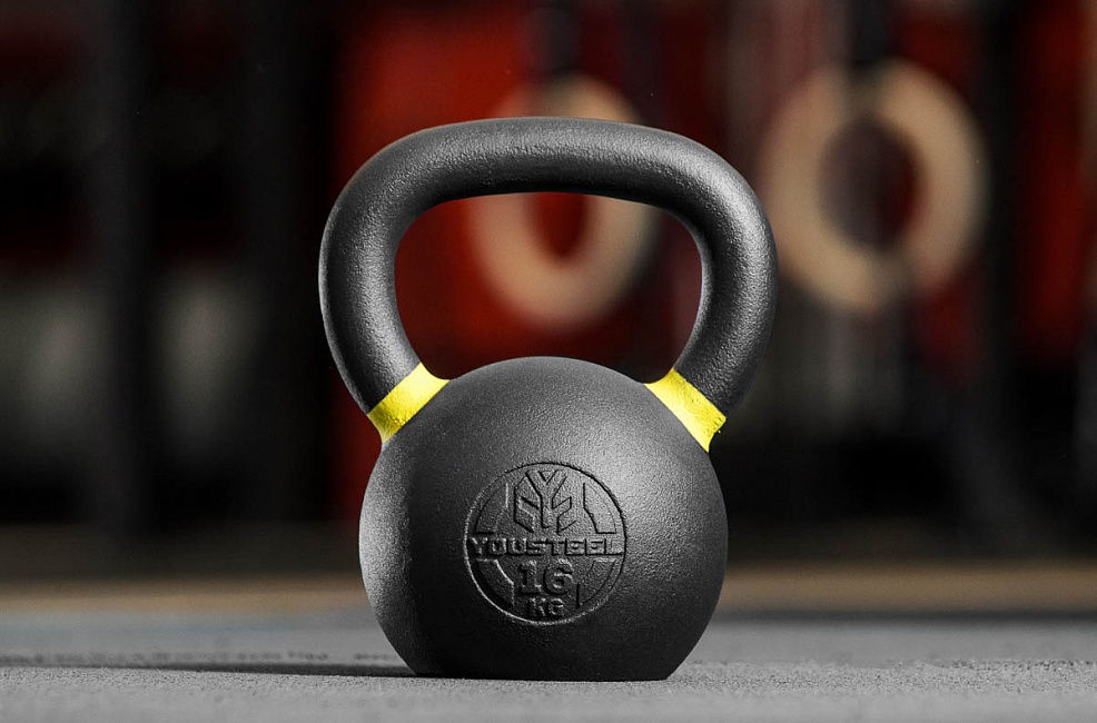 Гиря тренировочная 16кг, с цветной меткой YouSteel