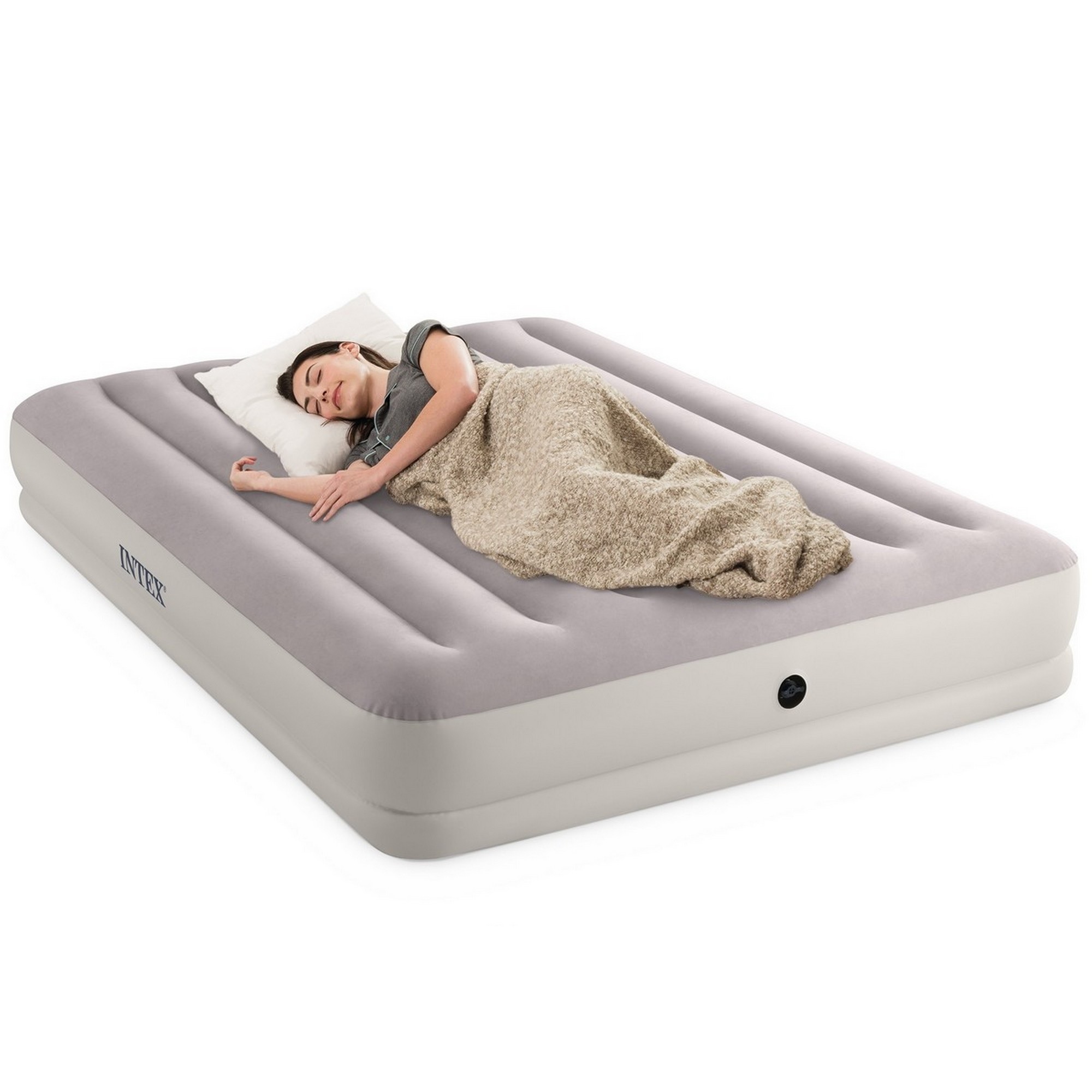 Надувной матрас 152х203х30см Prestige, с USB насосом 5V, до 272кг Intex 64179