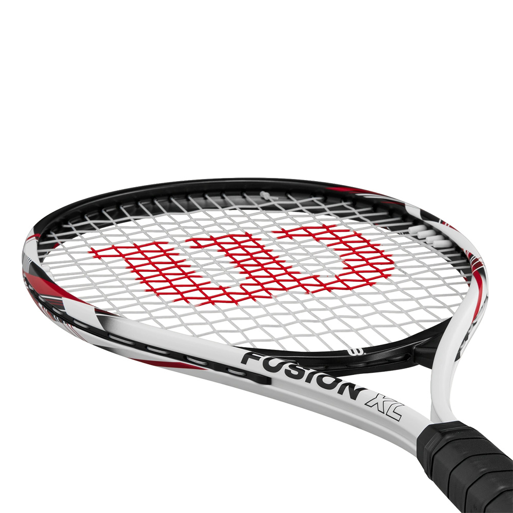Ракетка для большого тенниса, для любителей, алюминий, со струнами Wilson Fusion XL Gr3 WR199110U3 черно-белый