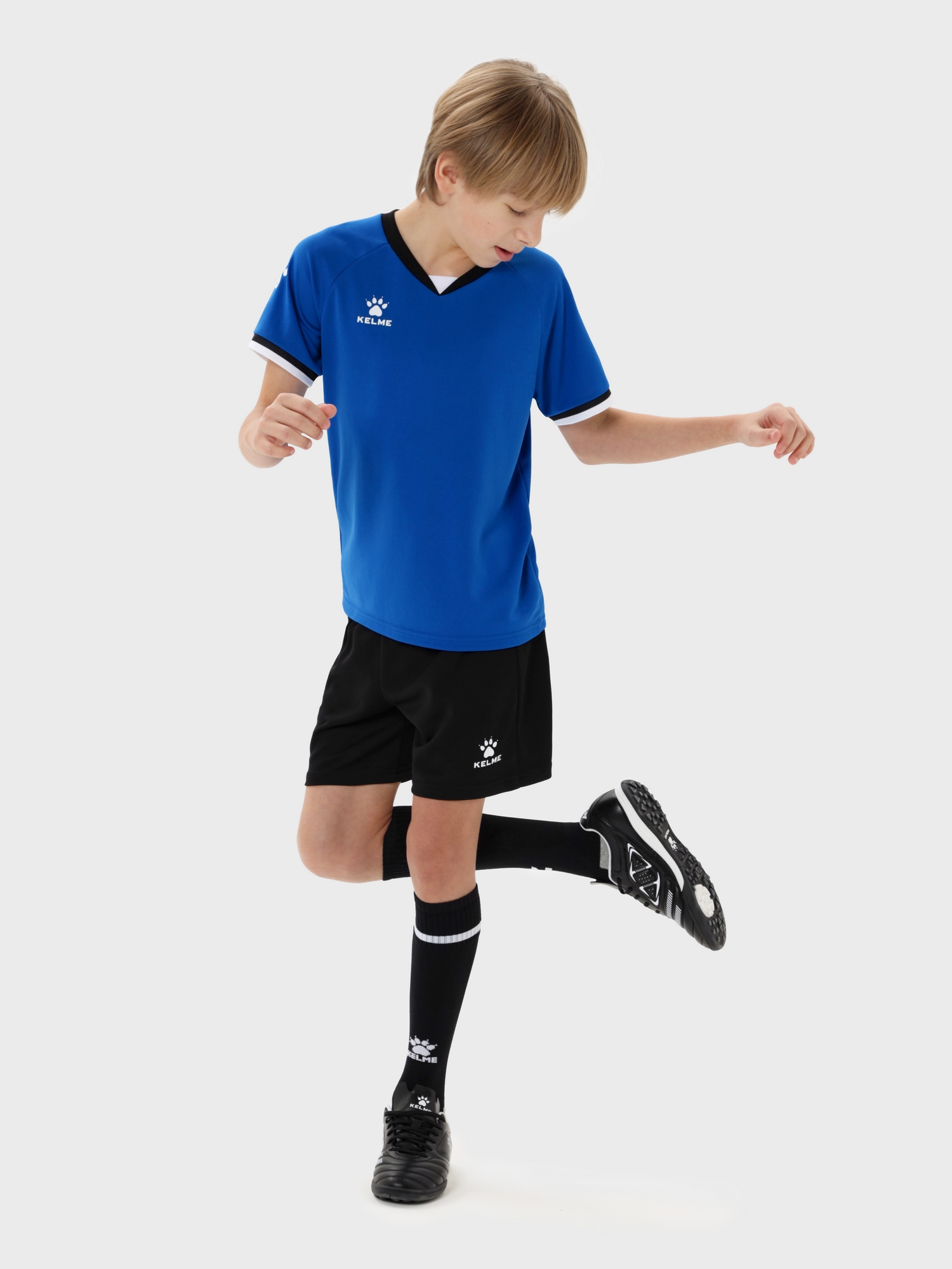 Детская футбольная форма Kelme Football Uniform Set 8551ZB31084-481 Blue\Black
