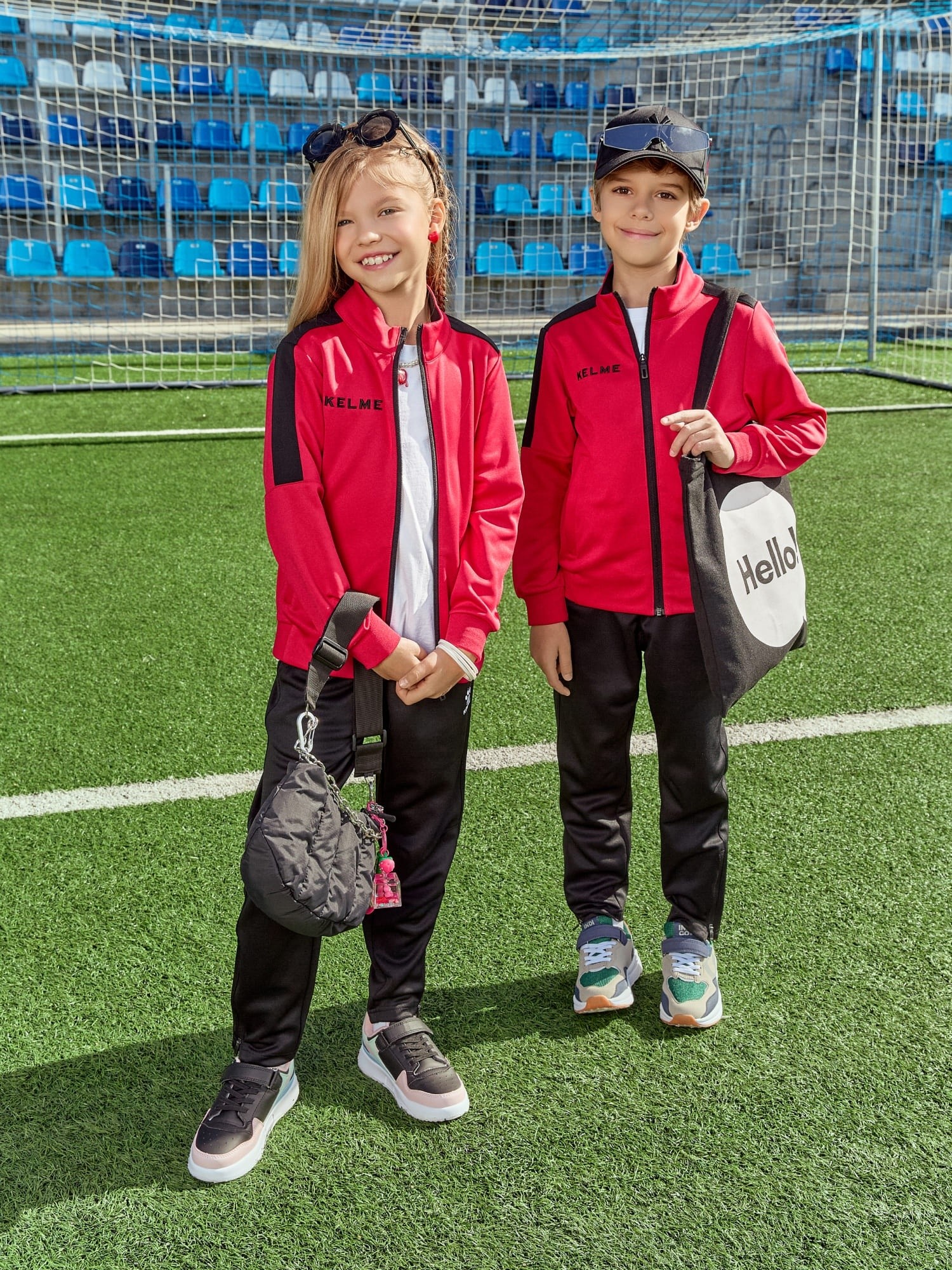 Детский спортивный костюм Kelme Tracksuit 3773200-611 Red\Black