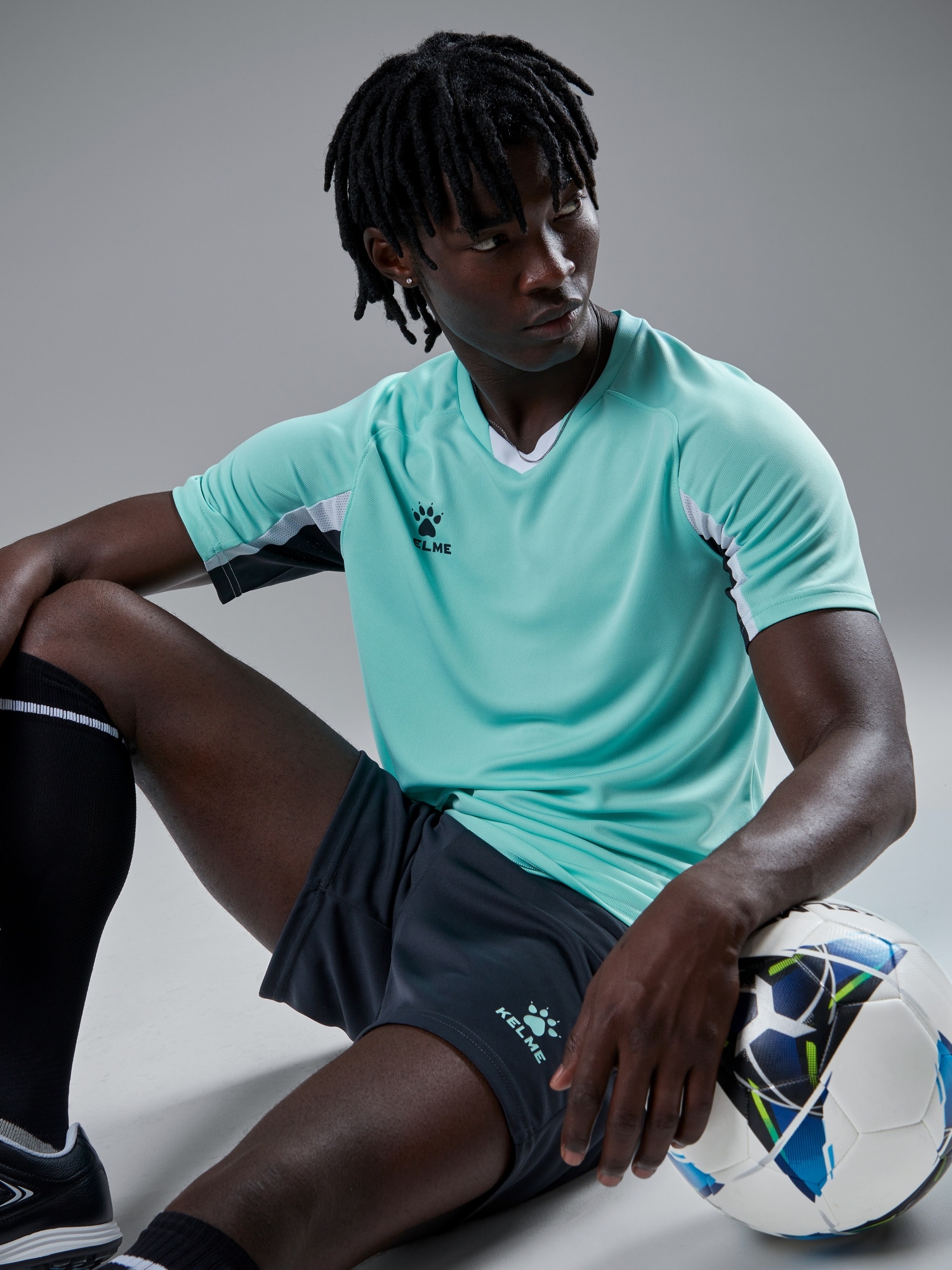 Футбольная форма Kelme Short-Sleeved Football Suit 8251ZB1002-328 Teal\Black