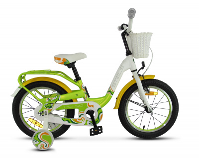 Велосипед 16" Stels Pilot 190 V030 (ALU рама) LU074646 Зеленый\Желтый\Белый