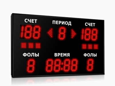 Универсальное спортивное табло Импульс 713-D13x13xN6-S6-A2