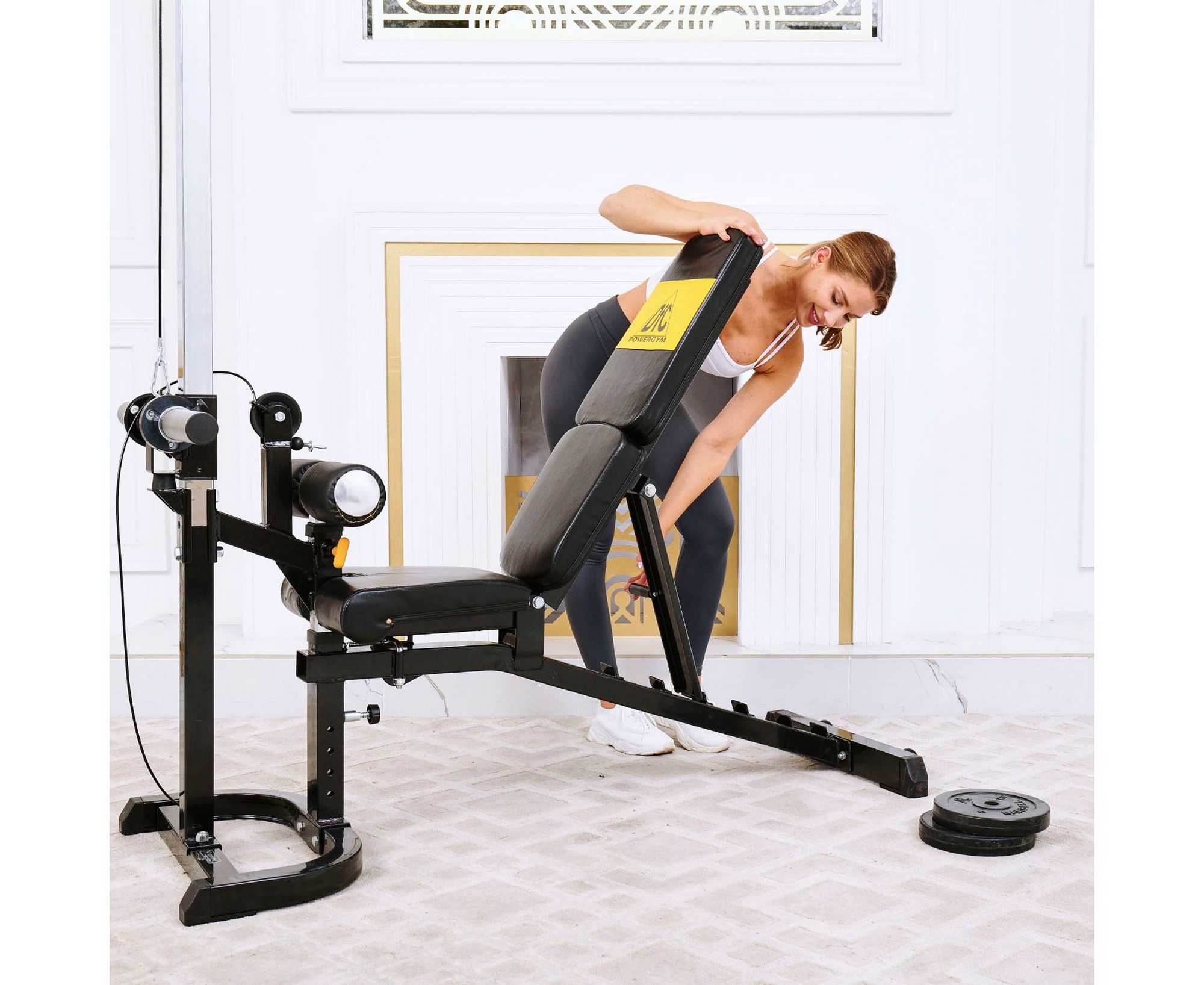 Скамья с вертикальной и горизонтальной тягой Powertec DFC WB-LTA13SUB018 | Premium Fitness