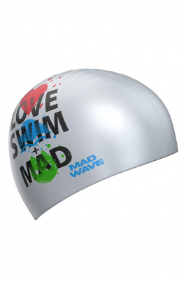 Силиконовая шапочка Mad Wave Love Swim Mad M0555 32 0 00W серебро
