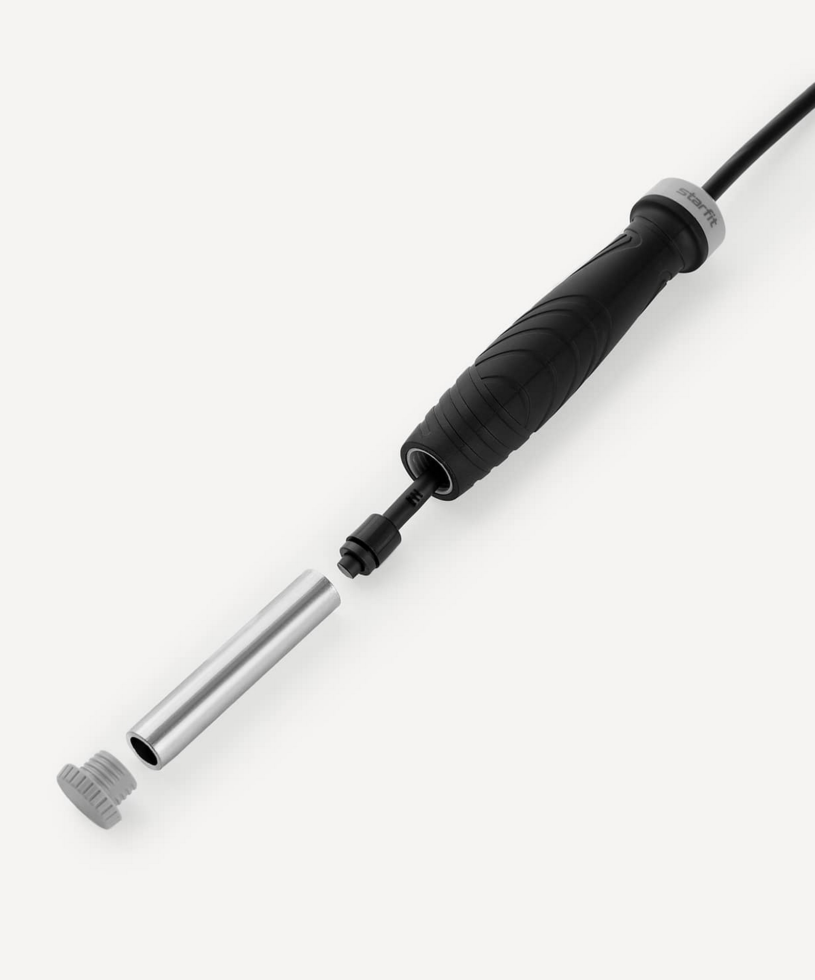 Скакалка ПВХ, с утяжелителями, 3м Star Fit RP-601 черный