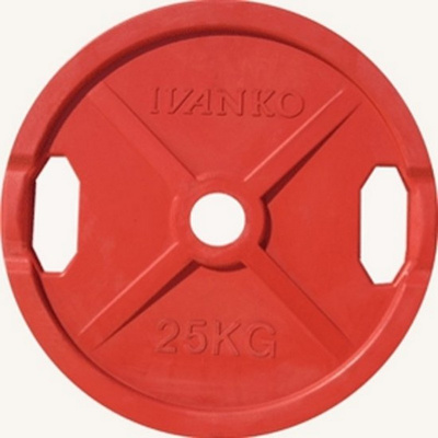 Диск обрезиненный 25кг Johns DR71022 - 25С цветной