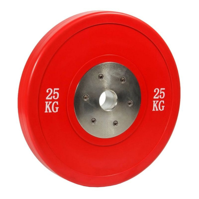 Диск профессиональный обрезиненный цветной D51 мм, 25 кг Profi-Fit красный