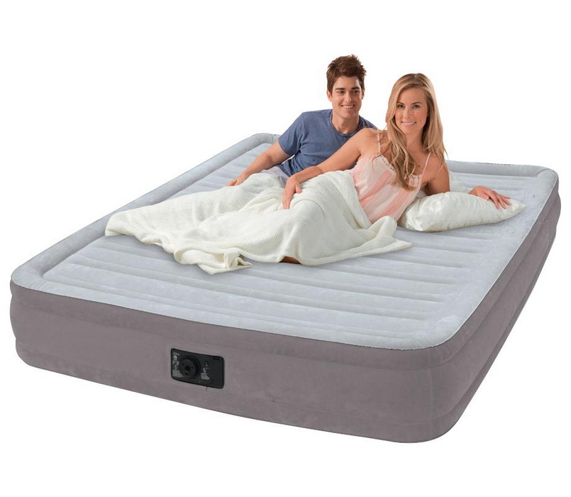 Надувная кровать Intex Comfort-Plush 137х191х33см, встроенный насос 220V 67768