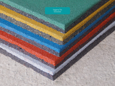 Резиновая плитка Sagama Tile 50x50см