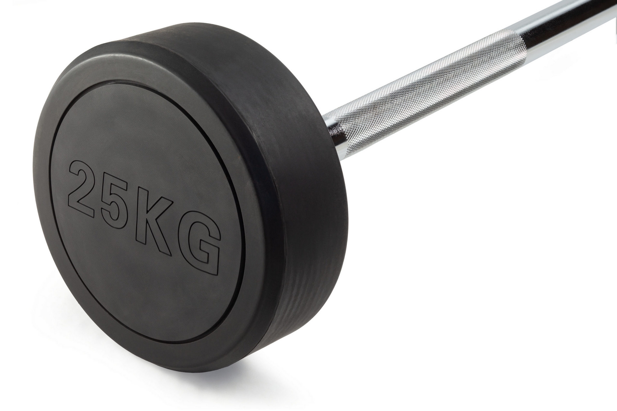 Штанга неразборная обрезиненная 25 кг. Прямой гриф VictoryFit VF-DX4250