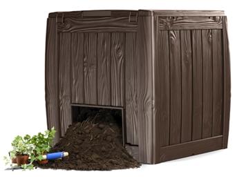 Компостер садовый Keter Deco 340 л — дачный органайзер для утилизации
