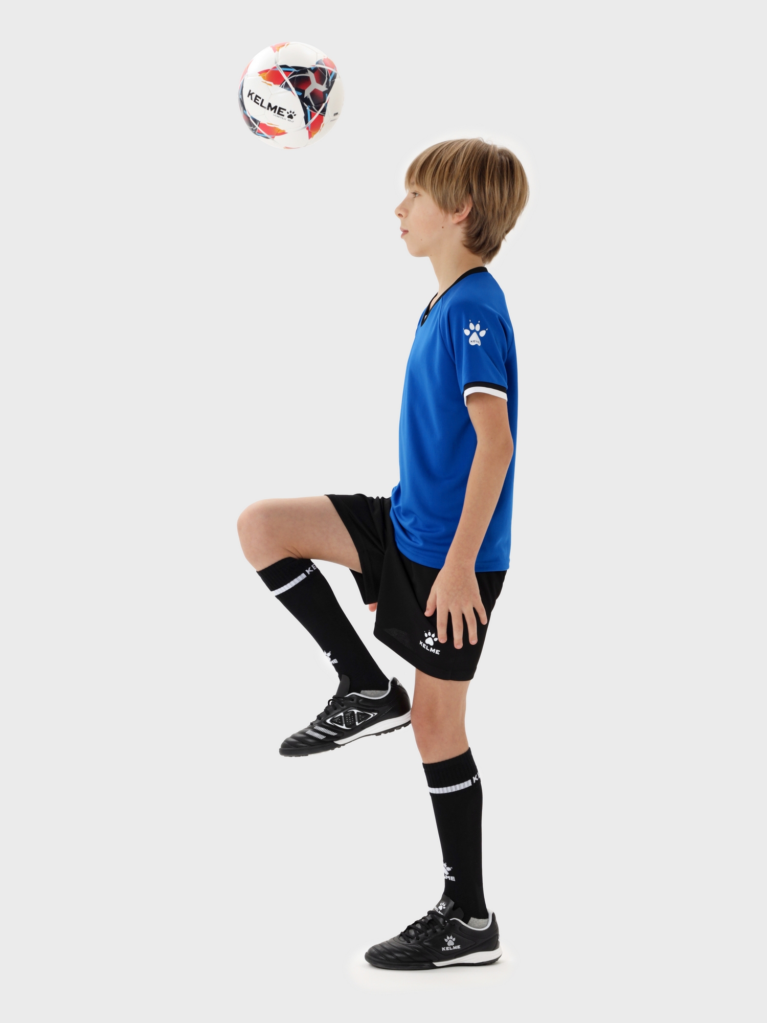 Детская футбольная форма Kelme Football Uniform Set 8551ZB31084-481 Blue\Black