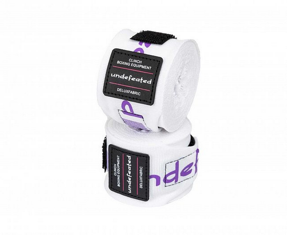 Бинты боксерские, длина 4,5 м Clinch Boxing Hand Wrap Undefeated C240 белый