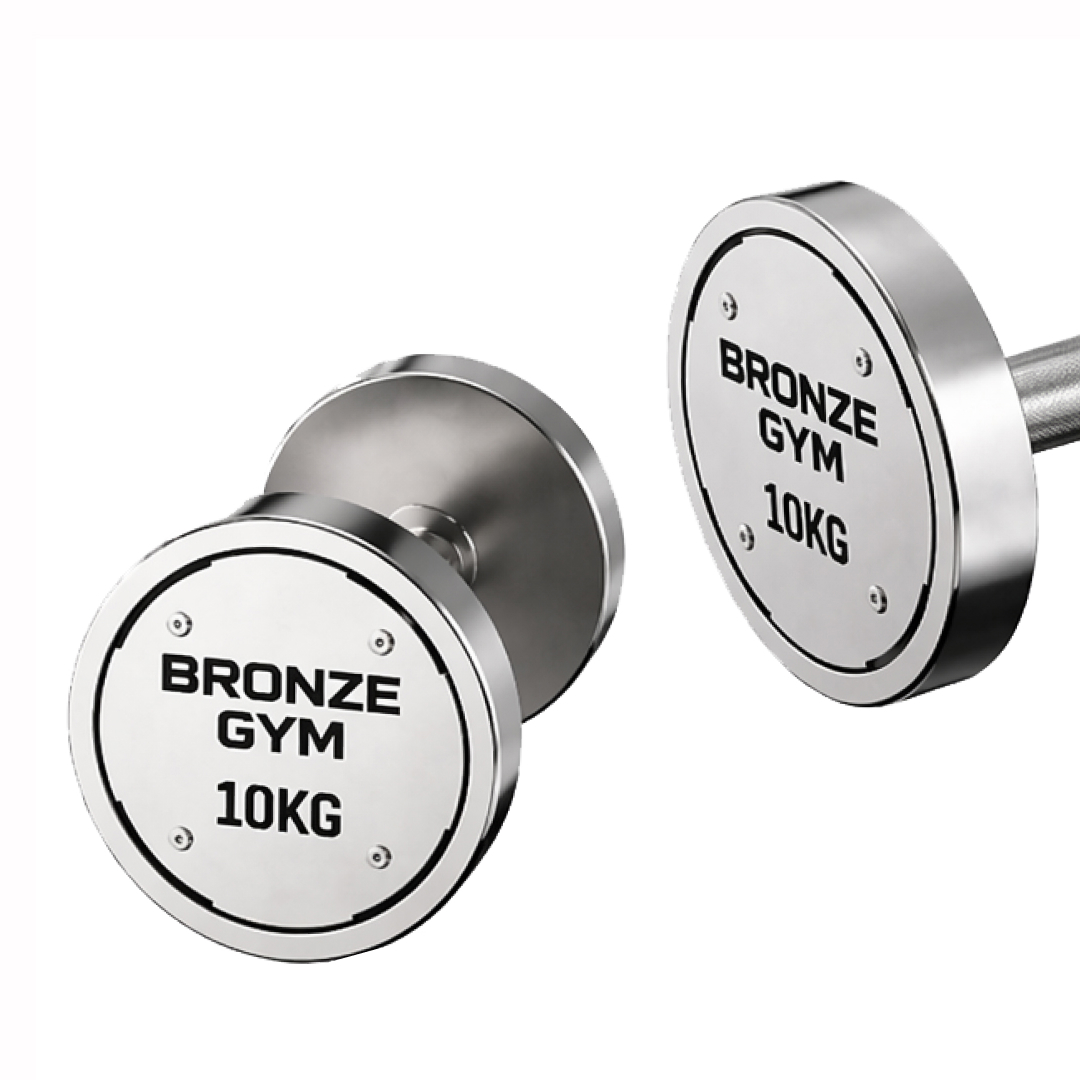 Набор стальных гантелей Bronze Gym 12-30 кг - 10 пар, шаг 2 кг BGDBST12-30