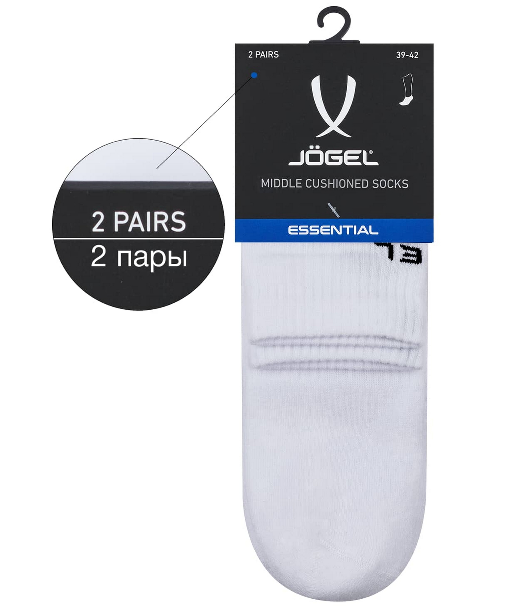 Носки средние Jogel ESSENTIAL Mid Cushioned Socks белый