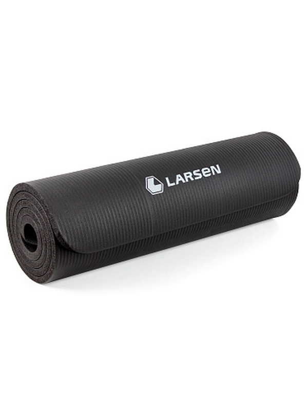 Коврик для фитнеса и йоги, NBR, 183х61х1,5см Larsen ECE 069 чёрный