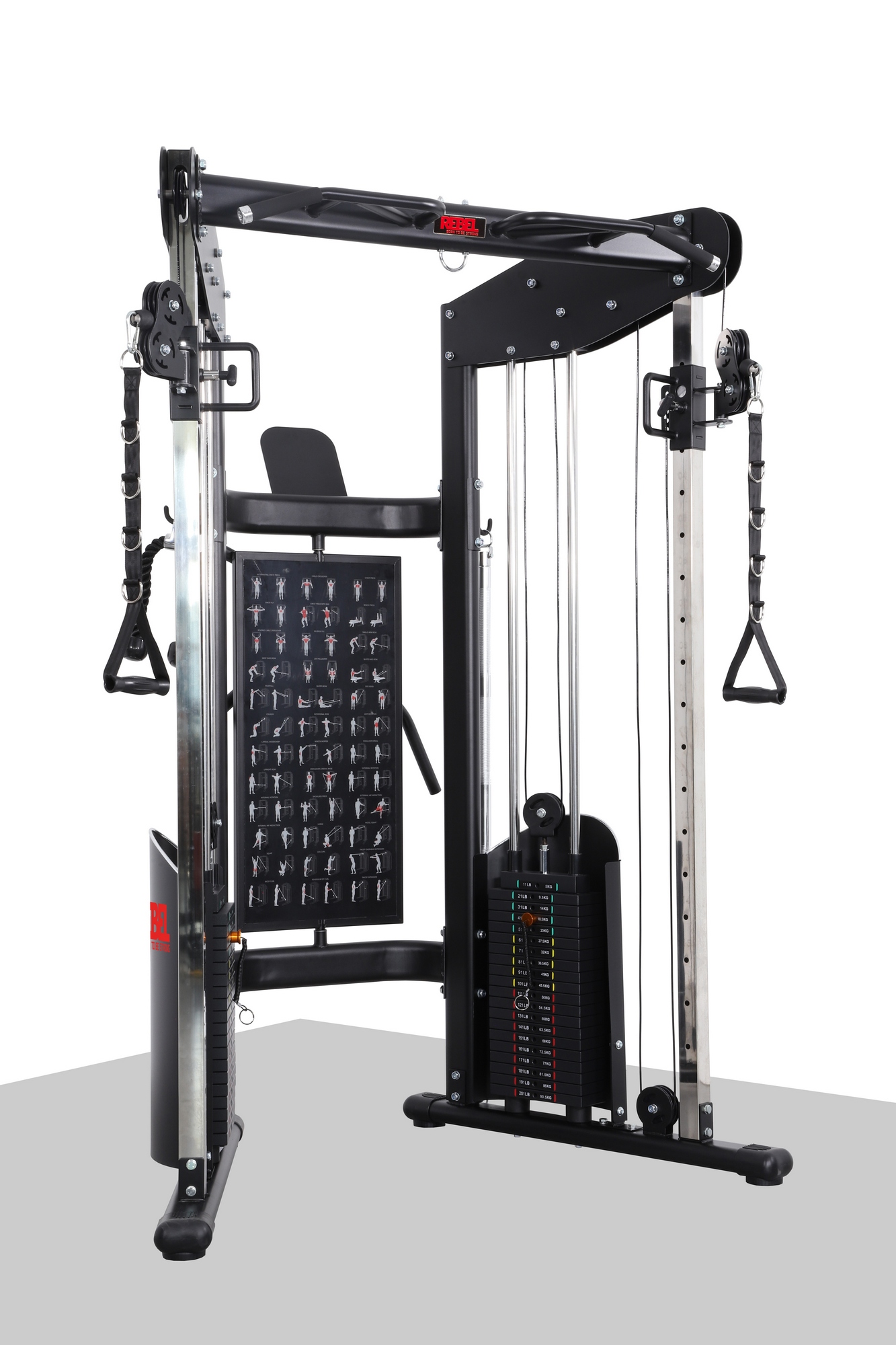 Кроссовер RCCB37-90 с двумя весовыми стеками по 90 кг | Premium Fitness