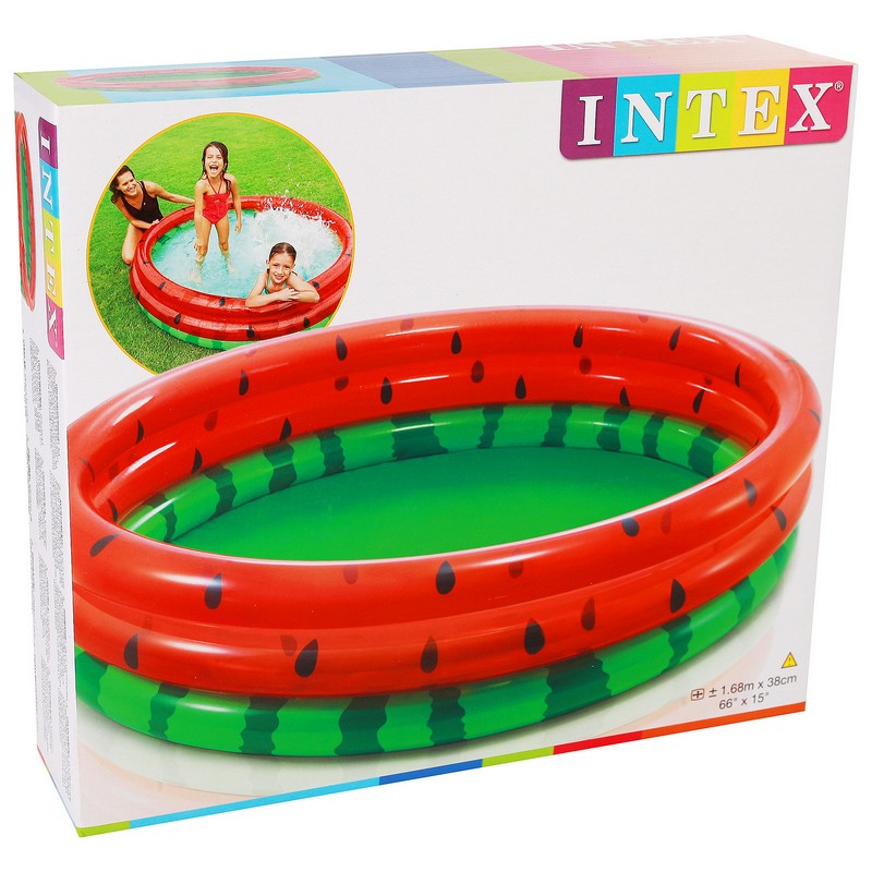 Детский надувной бассейн 168х38см Intex Арбуз 58448