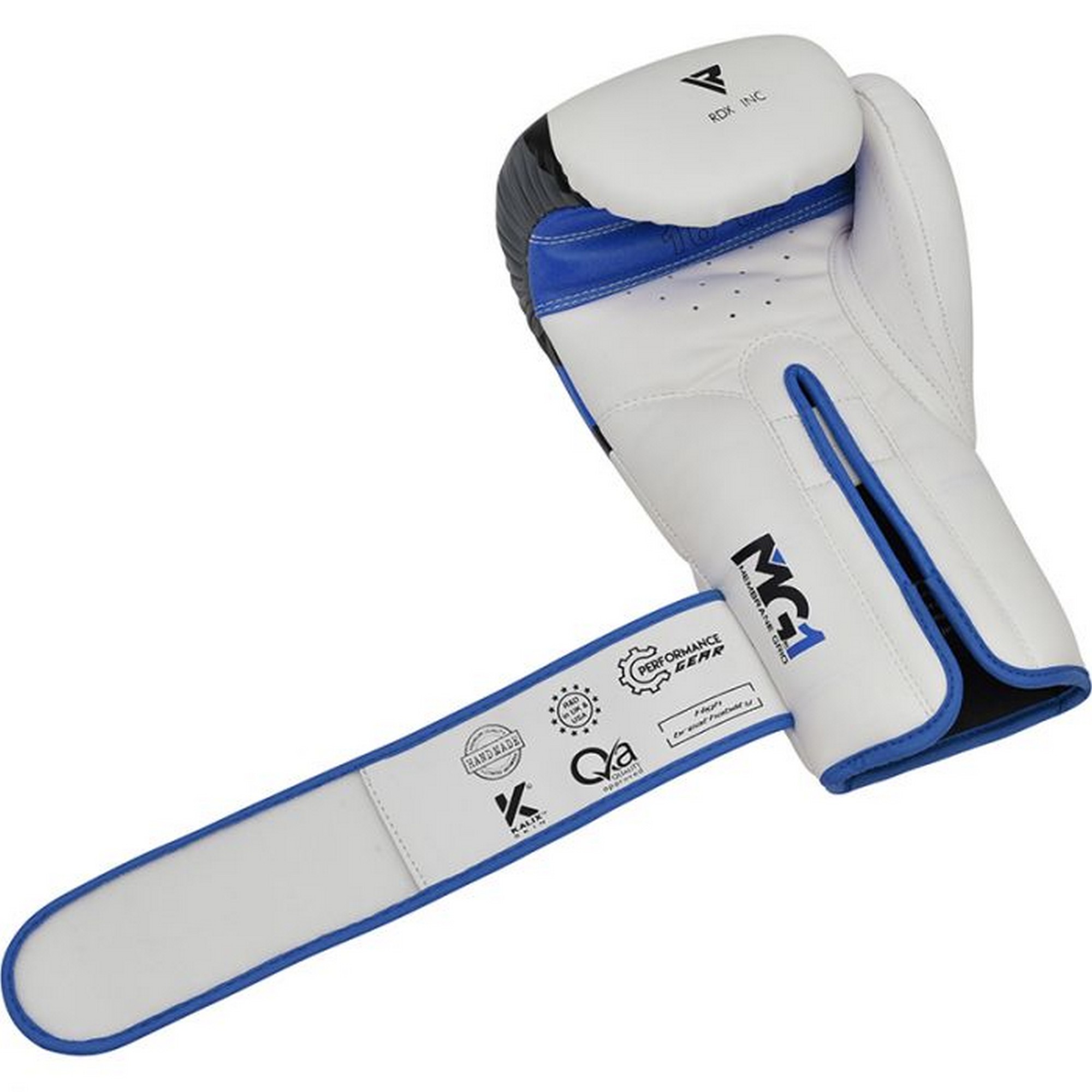 Перчатки тренировочные RDX BGR-F7U-8oz белый\синий