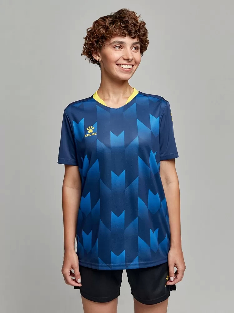 Футбольная форма Kelme Short-Sleeved Football Suit 8251ZB1003-416 Dark Blue\Black