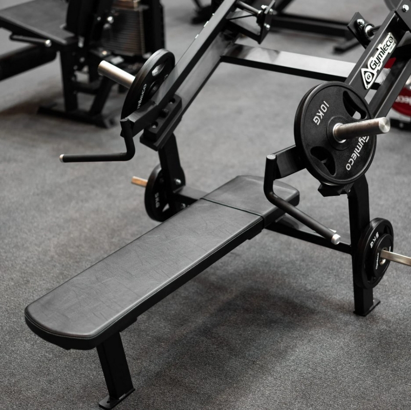 Грудной жим лежа Gymleco 022 со сведением на свободных весах | Premium Fitness
