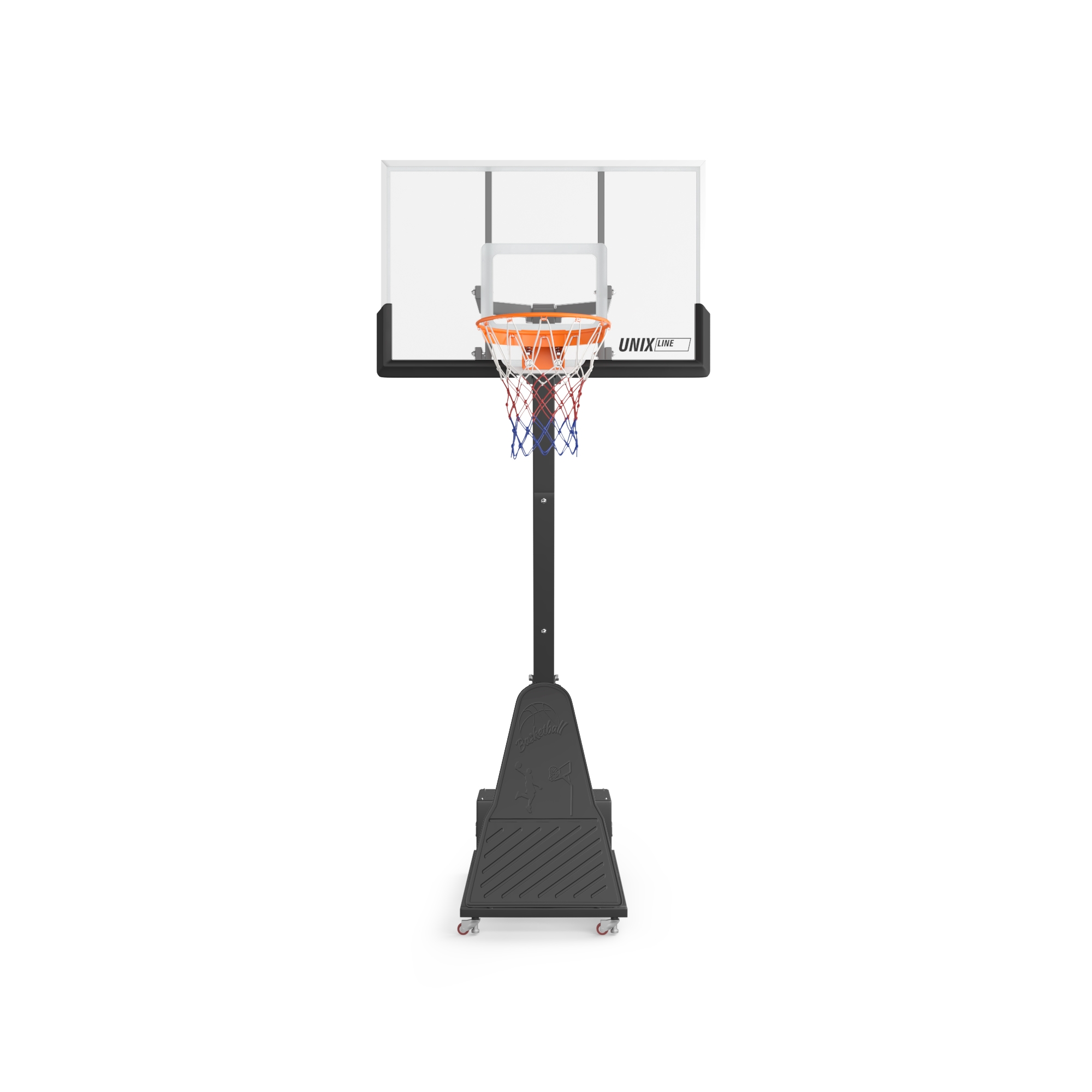 Баскетбольная стойка Unix Line B-Stand-PC PRO 54"x32" R45 H230-305см BSTSPR305_54PCBK