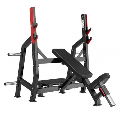 Скамья для жима наклонная Protrain PP142 черный с желтыми частями | Premium Fitness
