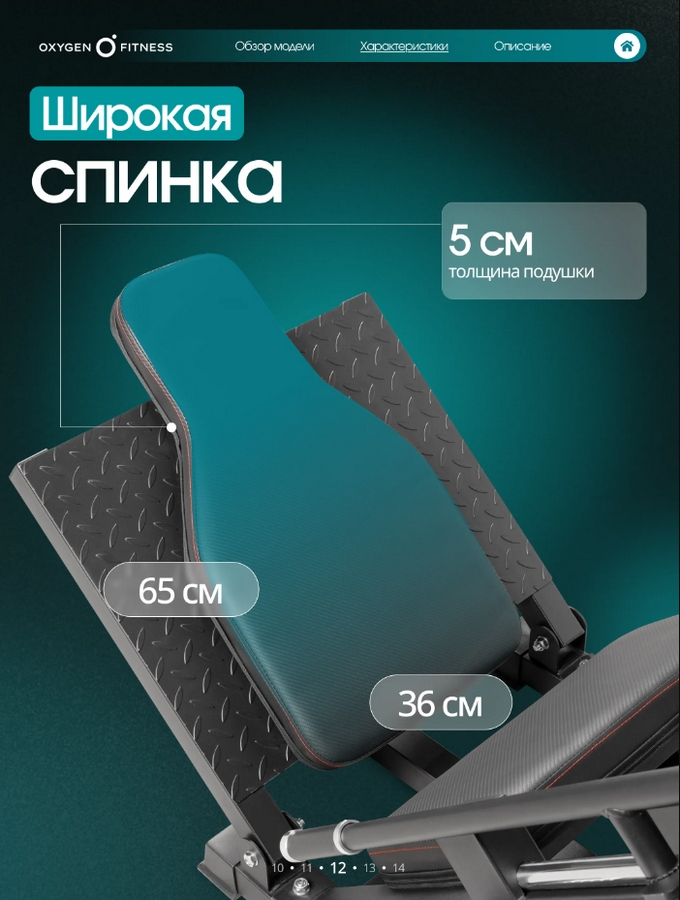 Жим ногами и гакк-присед Oxygen Fitness Brooks