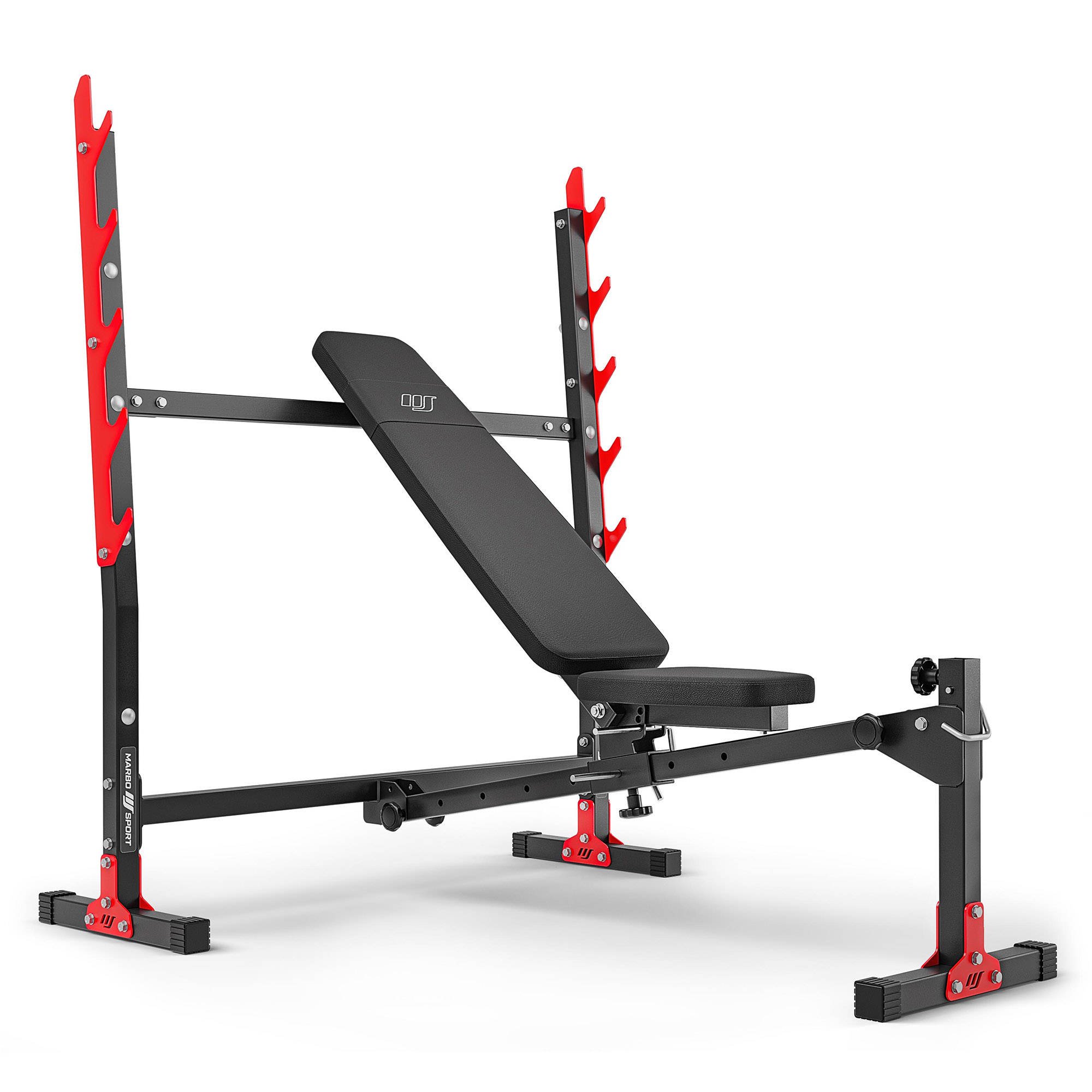 Cкамья для жима лежа с регулируемым углом наклона спинки Marbo MH-L107 2.0 | Premium Fitness