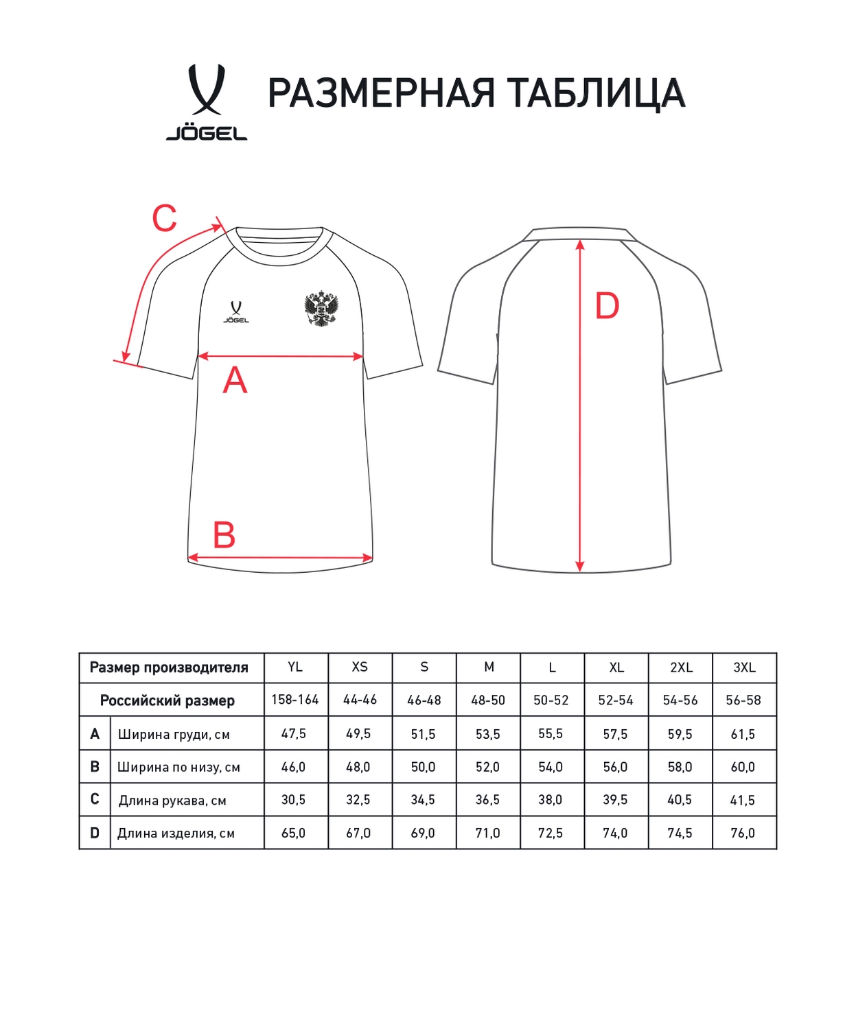 Футболка Jogel NATIONAL Cotton Tee, красный