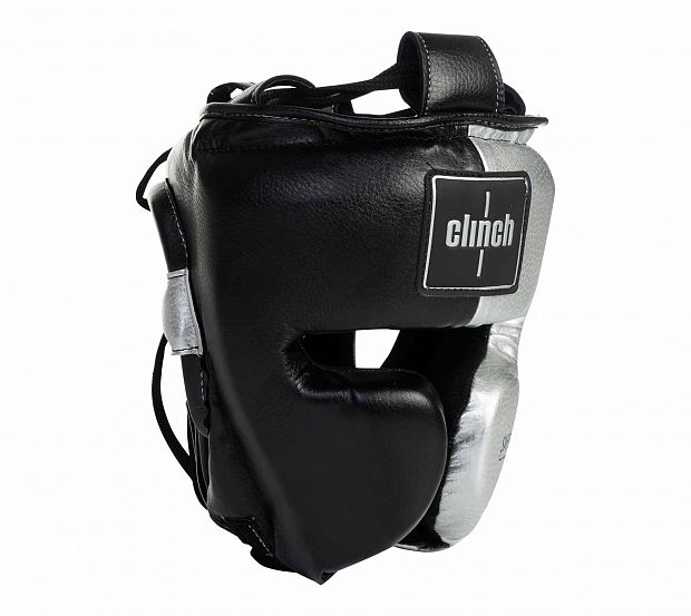 Шлем боксерский Clinch Punch 2.0 C145 черно-серебристый