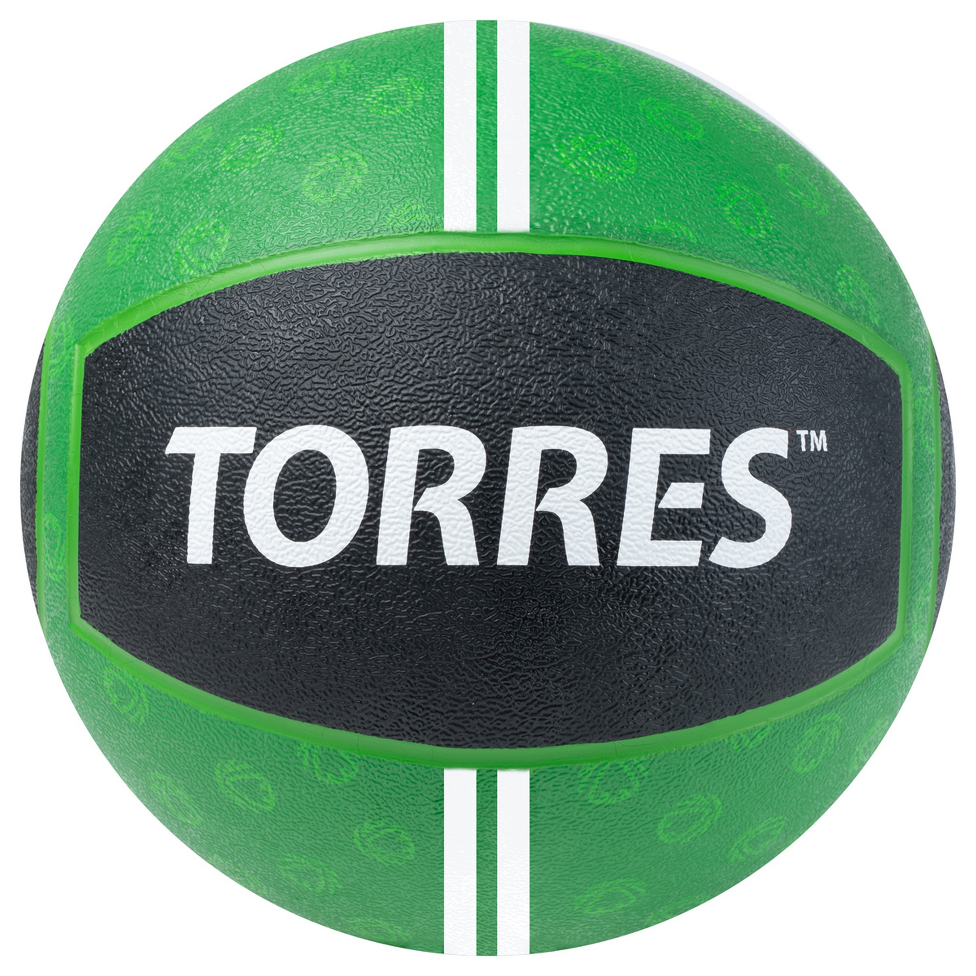 Медбол 6кг, d25,4см, резина Torres AL00236 зелено-черный