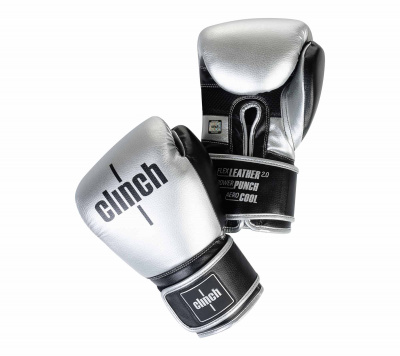 Перчатки боксерские Clinch Punch 2.0 C141 серебристо-черный